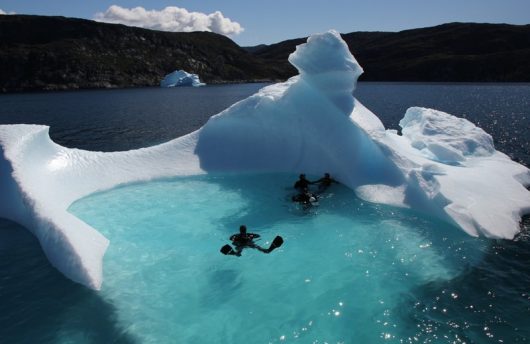 diving in Greenland