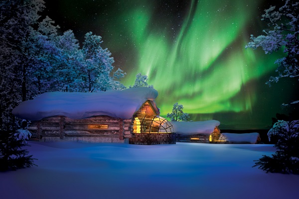 Kelo glass igloo at Kakslauttanen