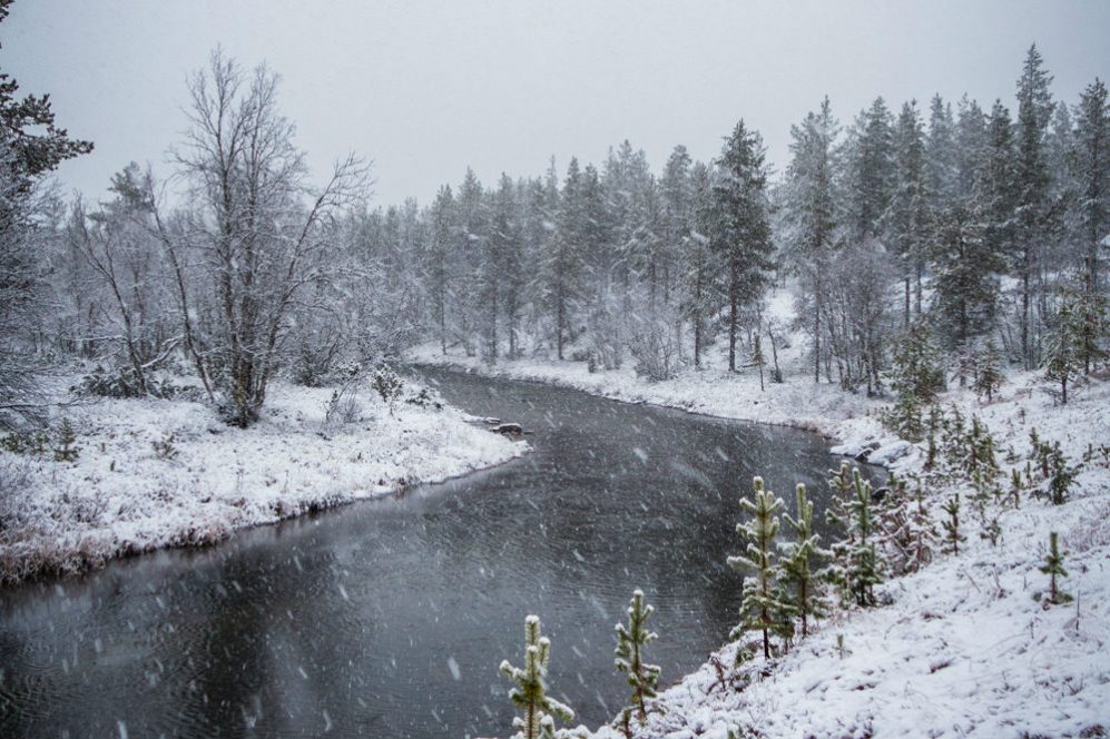 Finland first snow