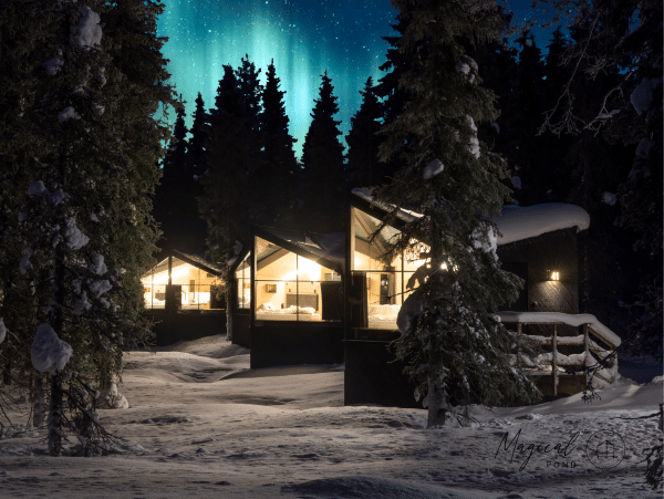 Magical-Pond-northern-lights-igloos